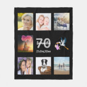 Couverture Polaire 70e anniversaire photo collage noir (Devant)