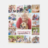 Couverture Polaire 70e anniversaire Soixante-dix photo Collage (Devant)