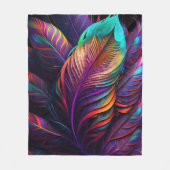 Couverture Polaire 70s 60s Psychedelic Feathers  (Devant)