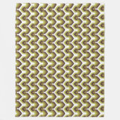 Couverture Polaire 70s Bold Modern Retro Ogee Motif in Greens (Devant)