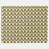 Couverture Polaire 70s Bold Modern Retro Ogee Motif in Greens (Devant (Horizontal))