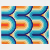 Couverture Polaire 70s Rainbow Curves (Devant (Horizontal))