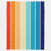 Couverture Polaire 70s Rainbow Stripes (Devant)