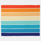 Couverture Polaire 70s Rainbow Stripes (Devant (Horizontal))