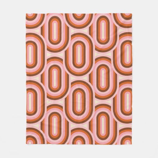 Couverture Polaire 70's Retro Seamless Pattern. 60s and 70s Aesthetic (Devant)