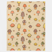 Couverture Polaire 70s Style Retro Mushrooms (Devant)