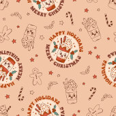 Couverture Polaire 70s Vibe Blanket Groovy Pastel Christmas Accent