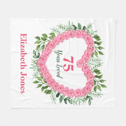 Couverture Polaire 75 Ans Loved 75e Anniversaire (Devant (Horizontal))