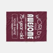 Couverture Polaire 75e anniversaire du meilleur fabuleux Maroon rouge (Devant (Horizontal))