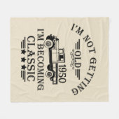 Couverture Polaire 75e anniversaire vintage personnalisé (Devant (Horizontal))