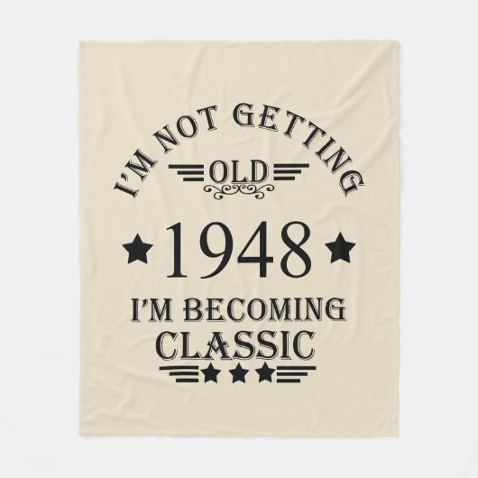 Couverture Polaire 75e anniversaire vintage personnalisé (Devant)