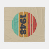 Couverture Polaire 75e anniversaire vintage personnalisé (Devant (Horizontal))