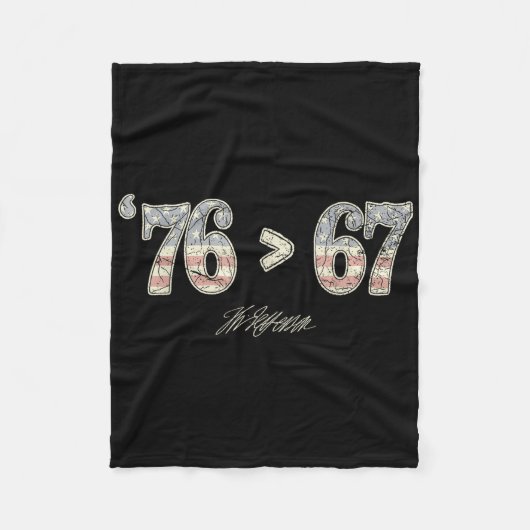 Couverture Polaire 76 67 Thomas Jefferson Six Seven 6 7 Mème Gen Alph (Devant)