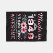 Couverture Polaire 77th Birthday Made In 1949 77 Years Of Being Aweso (Devant (Horizontal))