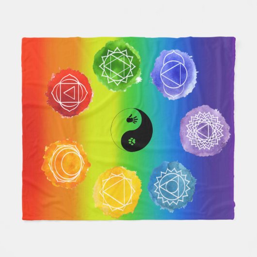 Couverture Polaire 7 chakras moyen (Devant (Horizontal))