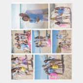 Couverture Polaire 7 Photo collage famille modèle personnalisé (Devant)