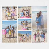 Couverture Polaire 7 Photo collage famille modèle personnalisé (Devant (Horizontal))