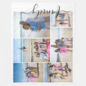 Couverture Polaire 7 Photo collage famille modèle personnalisé (Devant)