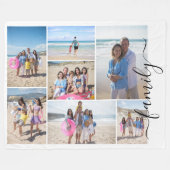 Couverture Polaire 7 Photo collage famille modèle personnalisé (Devant (Horizontal))