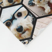 Couverture Polaire 7 Photo Collage - motif hexagone funky noir (Coin)