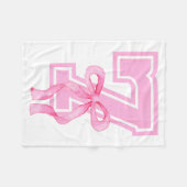 Couverture Polaire 7th Birthday Girl Coquette Nk Bows Seven Years Old (Devant (Horizontal))
