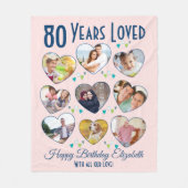 Couverture Polaire 80 ans aimés 80e anniversaire Photo (Devant)