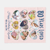 Couverture Polaire 80 ans aimés 80e anniversaire Photo (Devant (Horizontal))