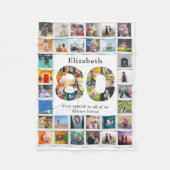 Couverture Polaire 80e anniversaire Modèle photo de famille (Devant)