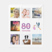 Couverture Polaire 80e anniversaire photo collage blanc (Devant)
