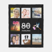 Couverture Polaire 80e anniversaire photo collage noir (Devant)