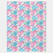 Couverture Polaire 80's Memphis Active Pink Light Blue (Devant)