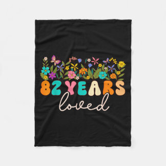 Couverture Polaire 82 Years Loved Men Women 82 Years Old Groovy 82nd 