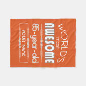 Couverture Polaire 85th Orange fabuleuse de flamme des mondes (Devant (Horizontal))