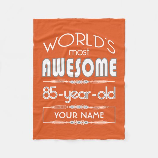 Couverture Polaire 85th Orange fabuleuse de flamme des mondes (Devant)