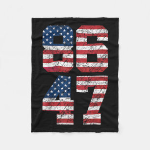 Couverture Polaire 8647 Anti Trump 86 47 Retro Anti-Trump Drapeau Amé