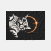 Couverture Polaire 8 Avril 2024 Funny Selfie Cat 2024 Eclipse Totalit (Devant (Horizontal))