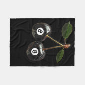 Couverture Polaire 8 Billard Billard Joueur Cerises (Devant (Horizontal))