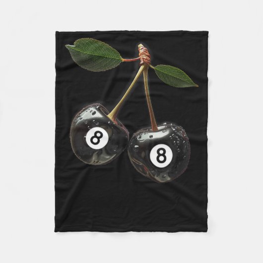 Couverture Polaire 8 Billard Billard Joueur Cerises (Devant)