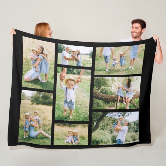 Couverture Polaire 8 Collage de photos de famille Créez votre propre (En situation)