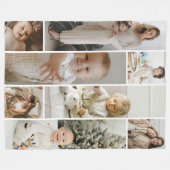 Couverture Polaire 8 modèle de collage photo personnalisé (Devant (Horizontal))