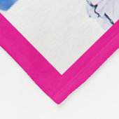 Couverture Polaire 8 Paysage Grille photo Collage rose chaud (Coin)