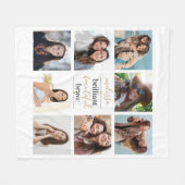 Couverture Polaire 8 Photo Collage Brillant Belle Brave (Devant (Horizontal))