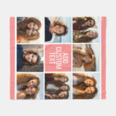 Couverture Polaire 8 Photo Collage de pêche de corail Monogramme pers (Devant (Horizontal))