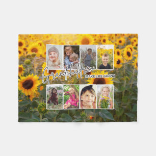 Couverture Polaire 8 Photo "Les petits-enfants font la vie grand"