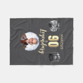 Couverture Polaire 90 Legendary 3 Photos Gold 90th Birthday  (Devant (Horizontal))