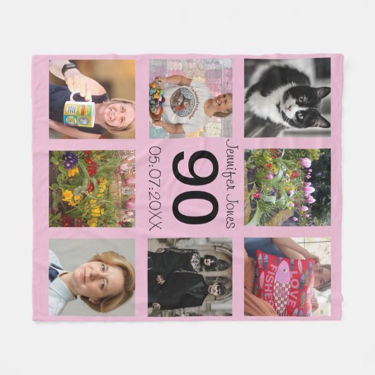 Couverture Polaire 90e anniversaire 90 ans quatre-vingt-dix-neuf-dixi (Devant (Horizontal))