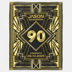 Couverture Polaire 90e anniversaire Art Déco Gold Black Great Gatsby