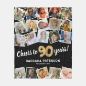 Couverture Polaire 90e anniversaire Cadeau Multi Photo (Devant)
