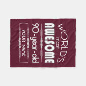Couverture Polaire 90e anniversaire du meilleur fabuleux Maroon rouge (Devant (Horizontal))