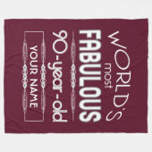 Couverture Polaire 90e anniversaire Monde le plus fabuleux Maroon rou (Devant (Horizontal))